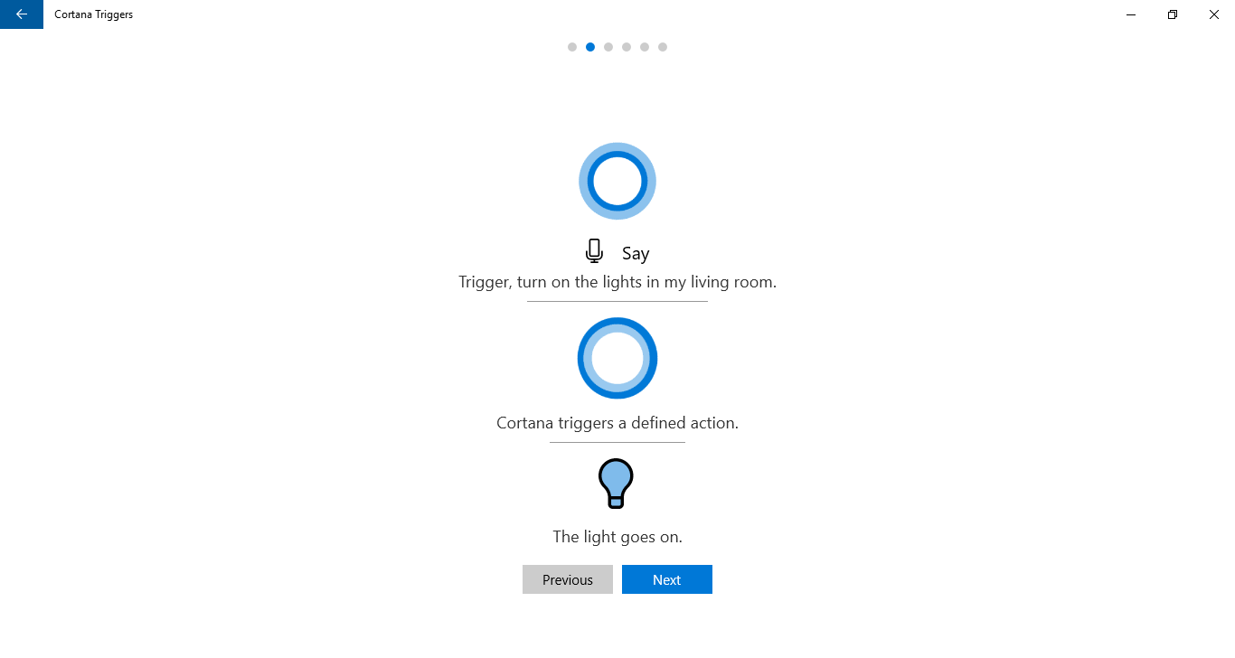 Cortana Triggers concept
