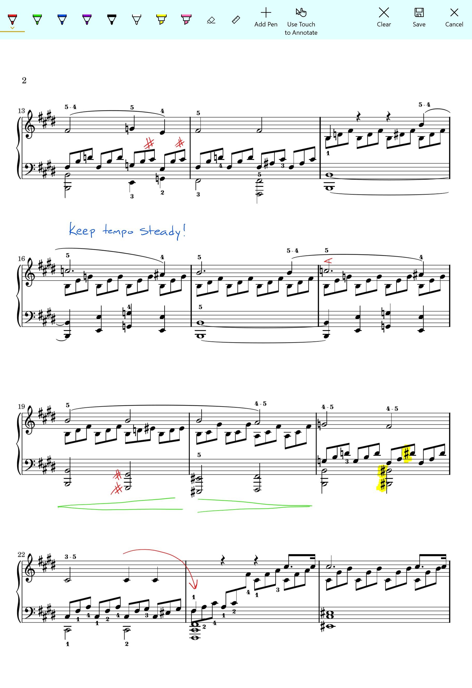 Annotate your music with markers and highlighters
