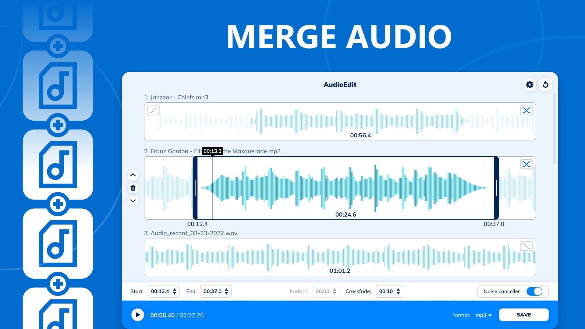 AUDIOEDIT: Audio Editing Tool