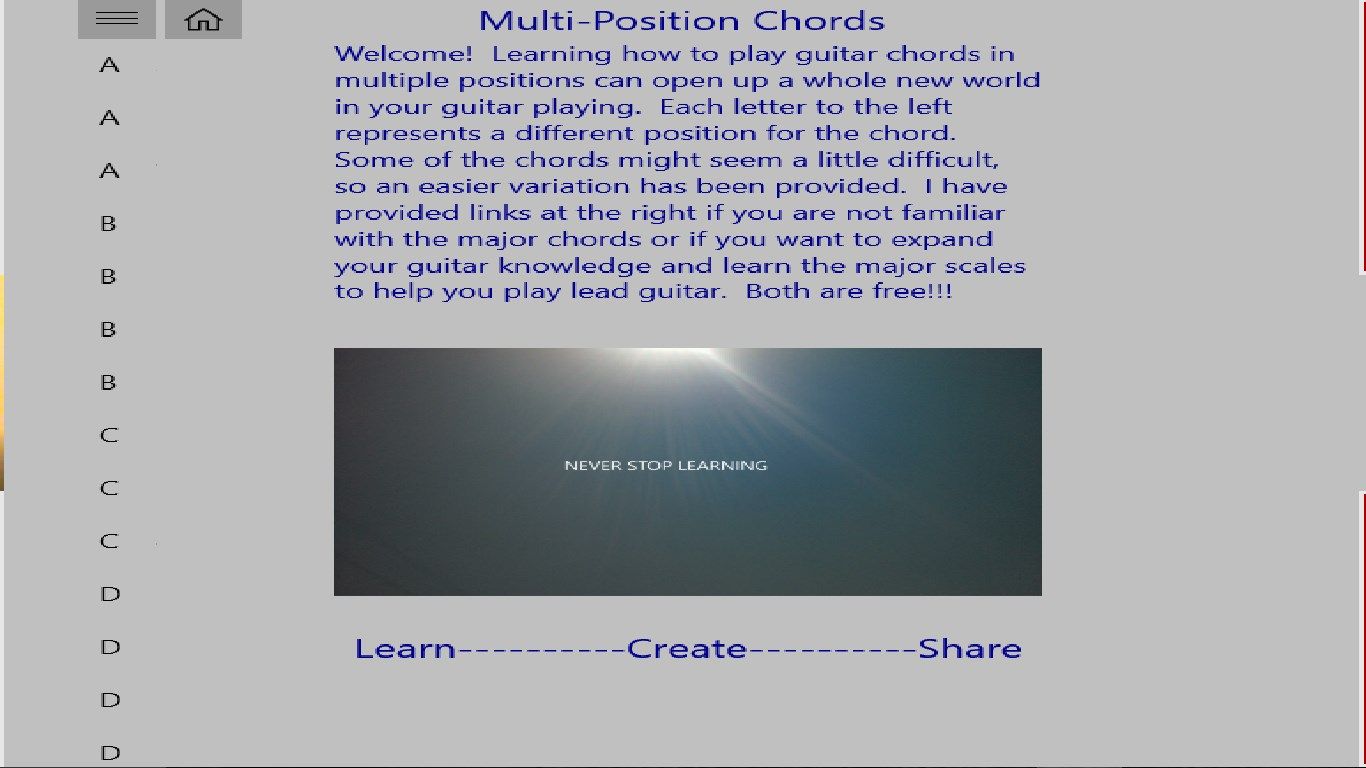Multi-Position Guitar Chords
