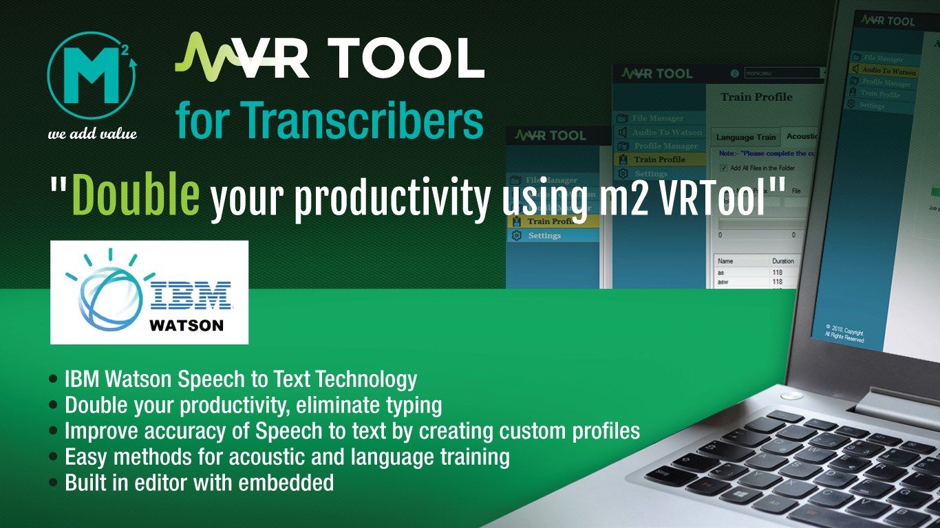Watson Speech to Text Productivity Tool for Transcribers