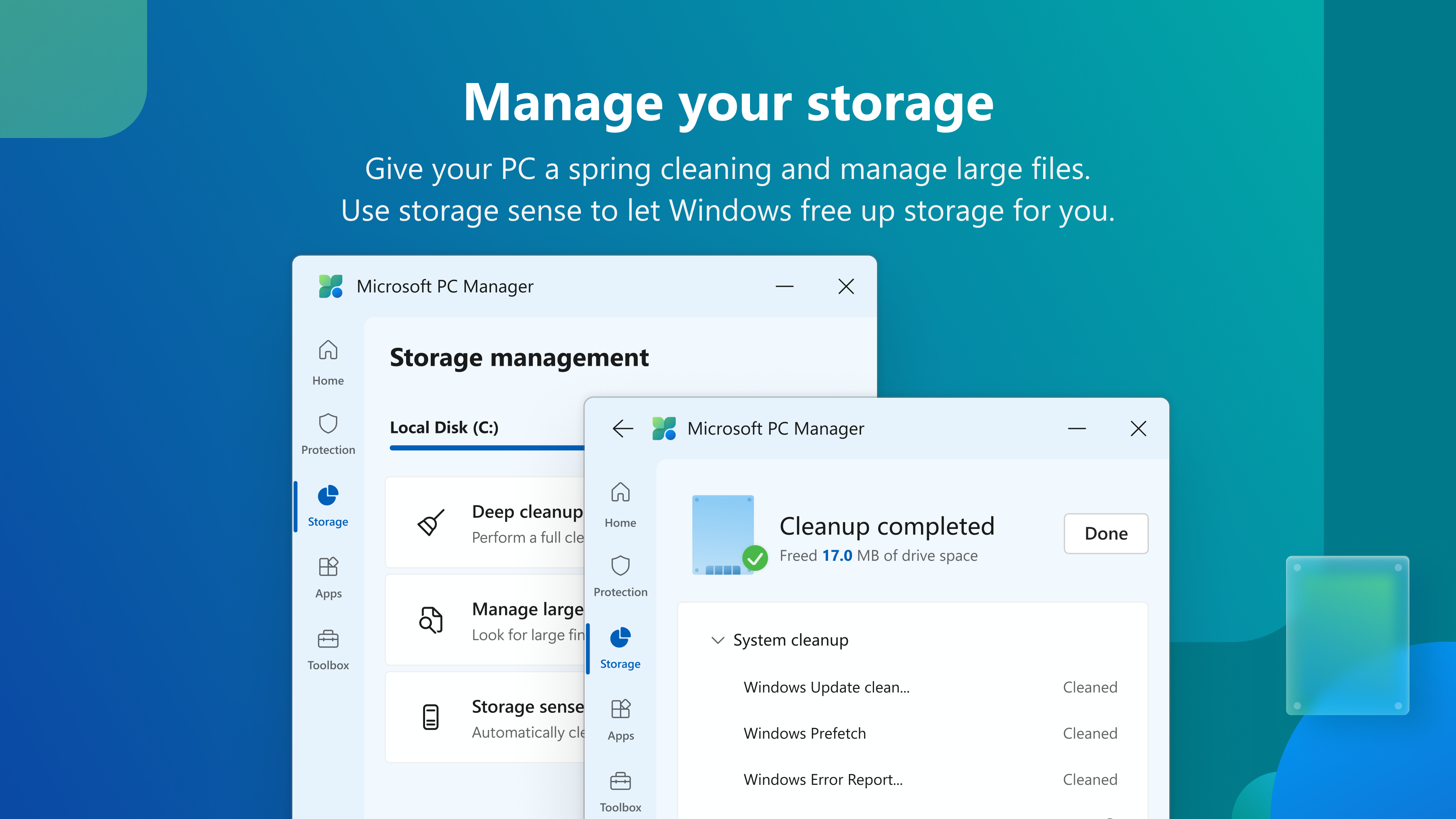 Manage your storage