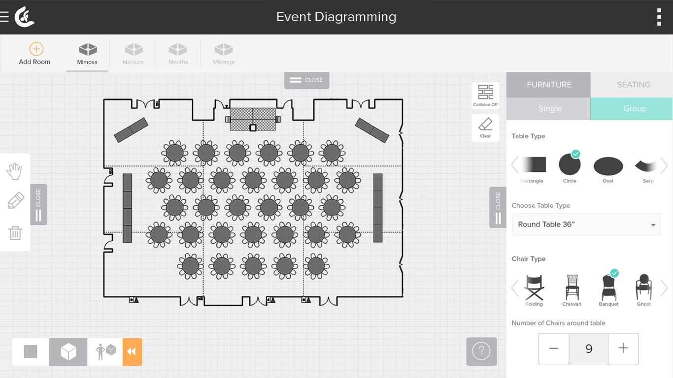 Design accurate event layouts