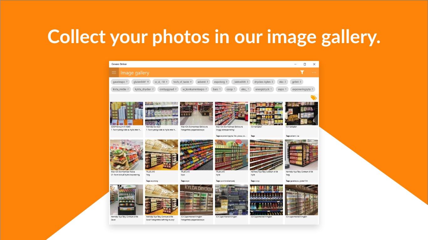 Manage all your images in one place. Take photos, download and organize them in our image management tool.