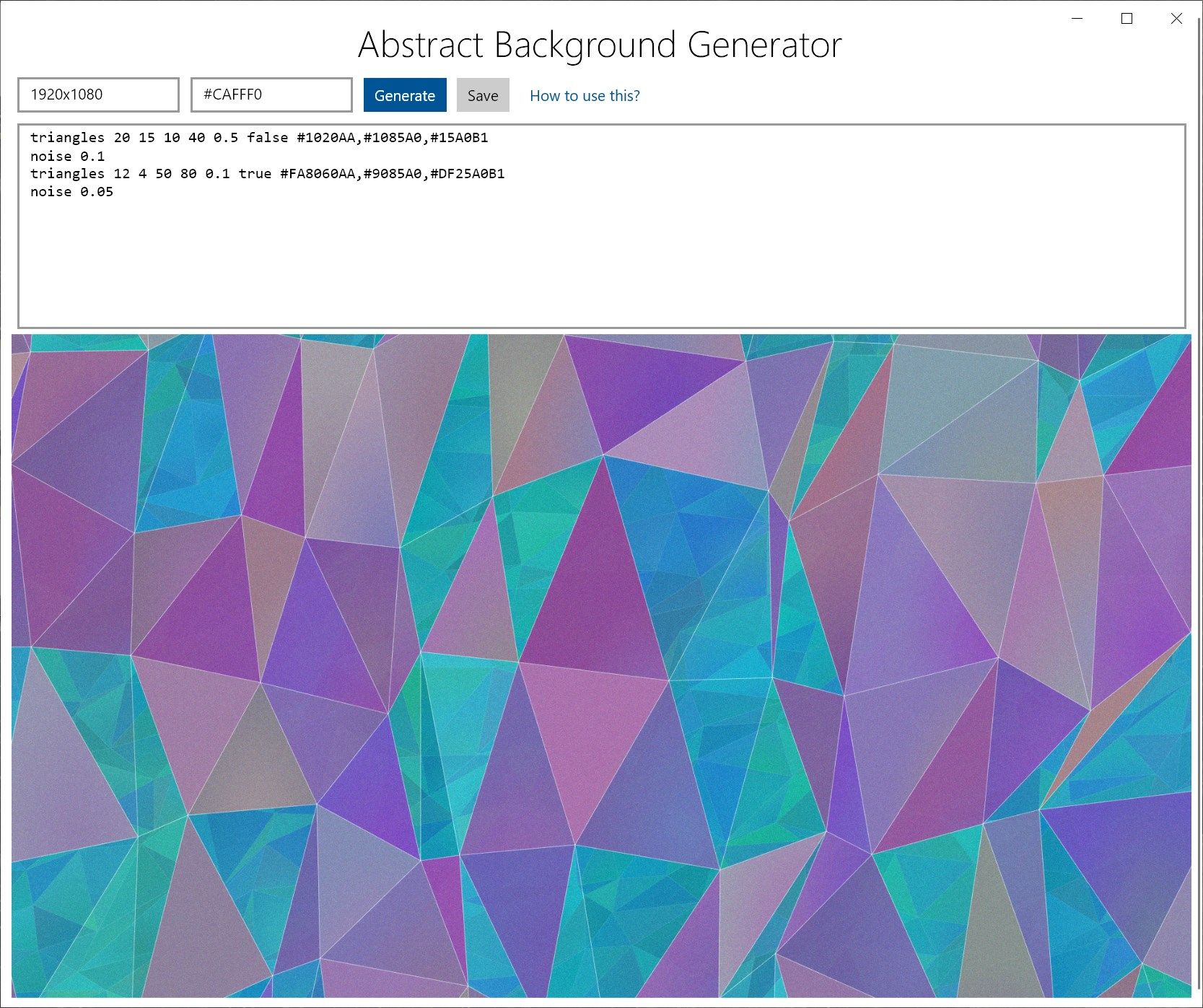 Abstract Background Generator