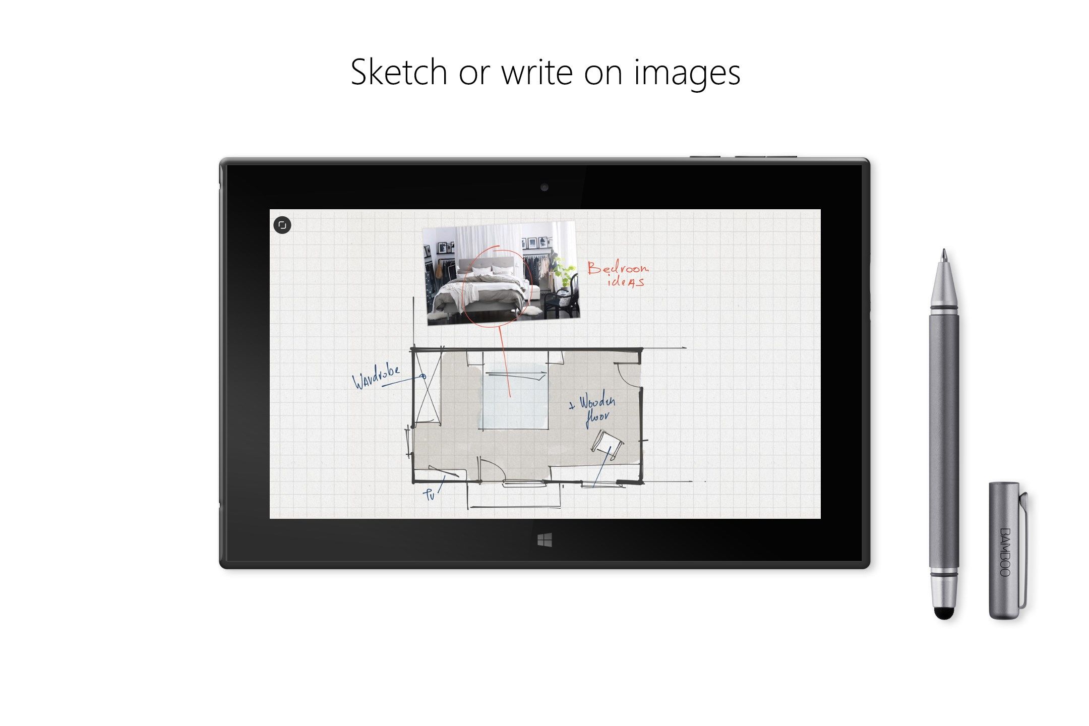 Sketch or write on images