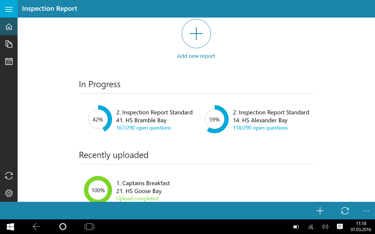 Add reports or keep up to date with recent activity on the dashboard.