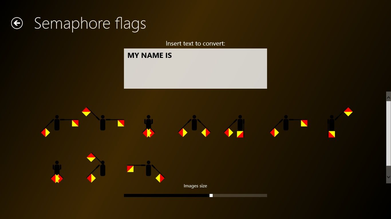 Semaphore flags code