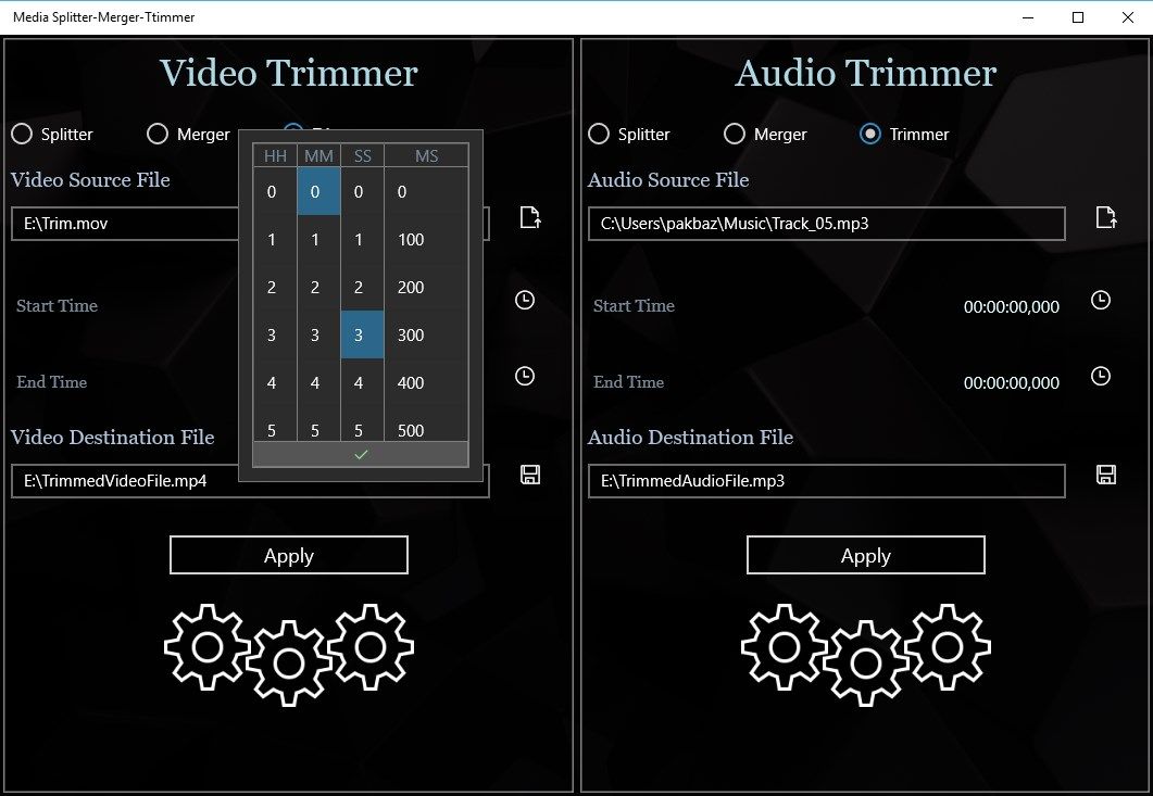 Media Splitter-Merger-Trimmer