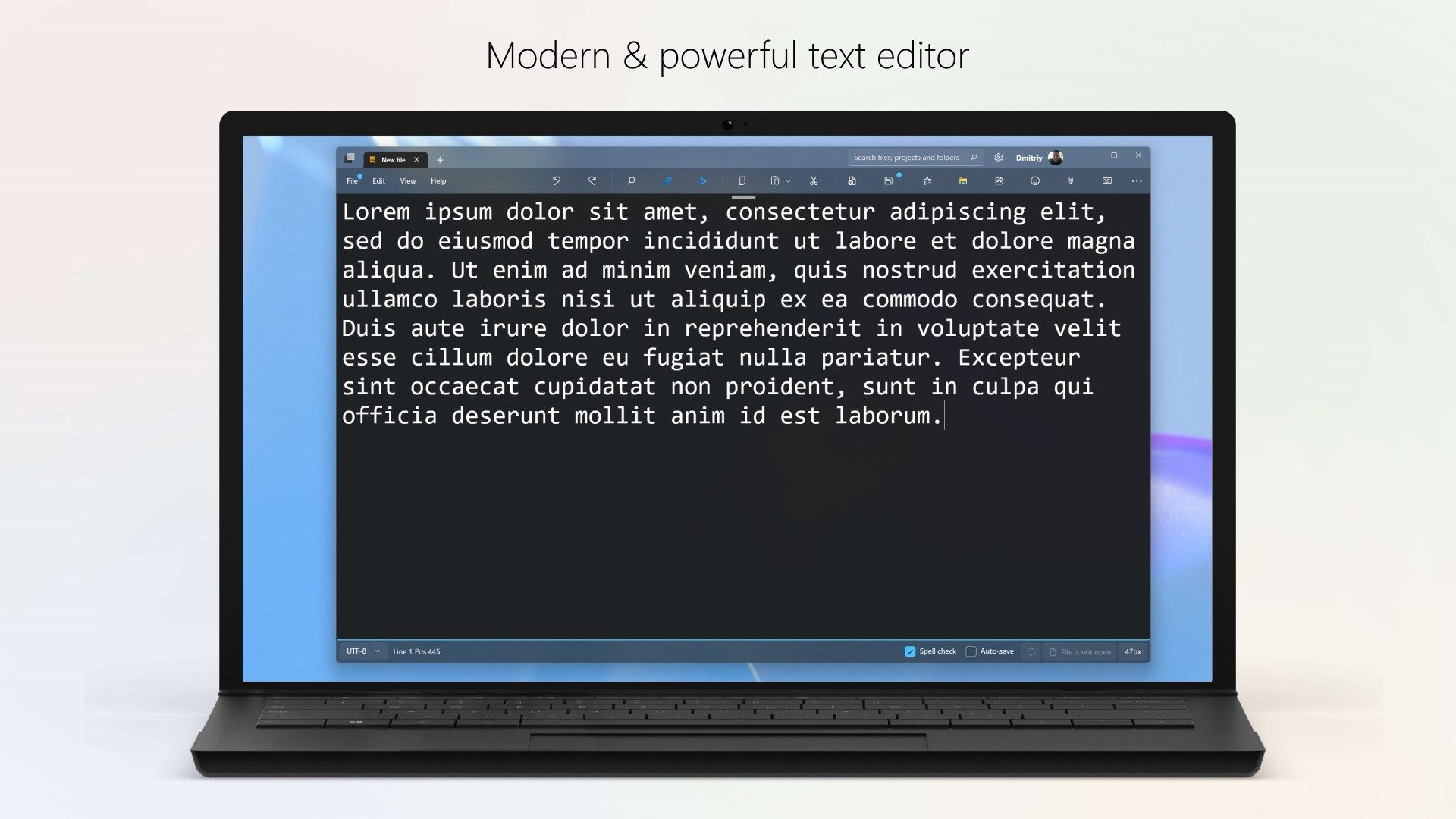 Modern & powerful text editor