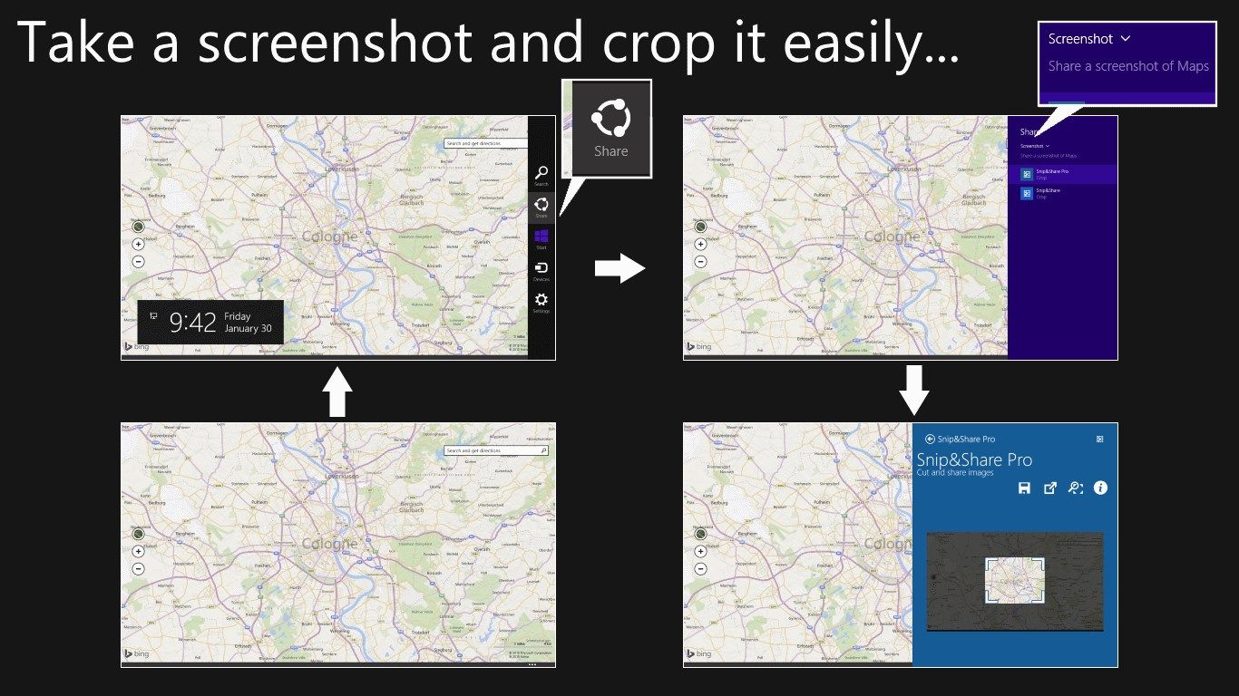 This flow shows how to crop screenshots.