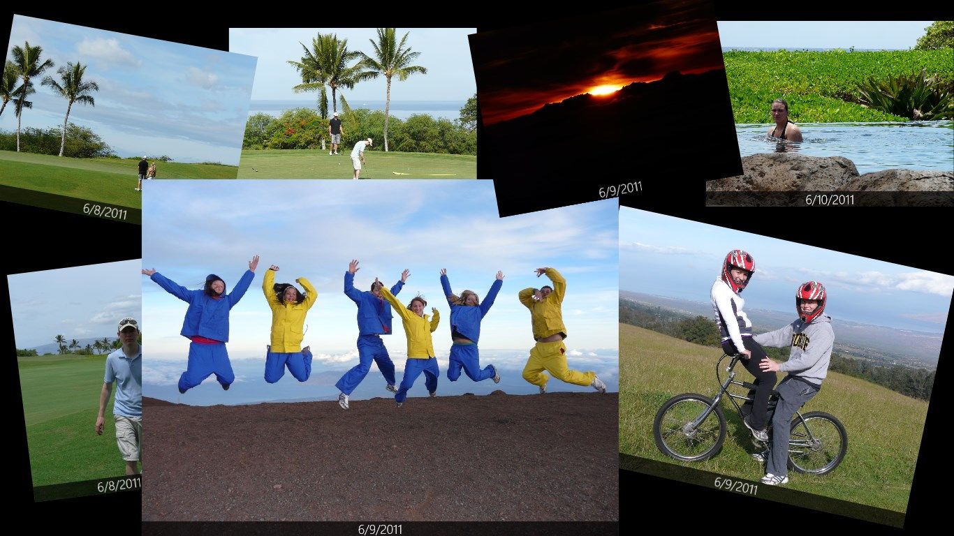 Your images and videos randomly fill predefined layouts.