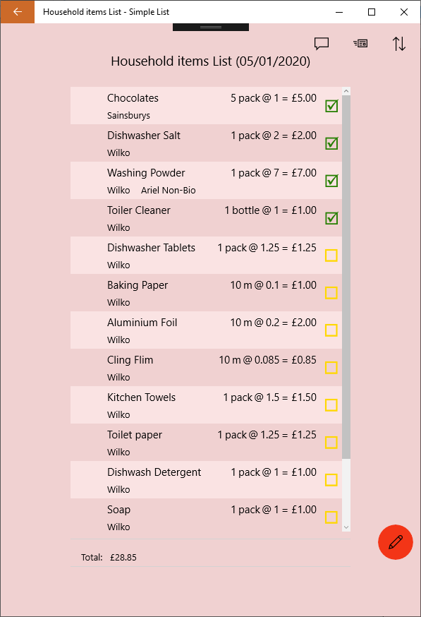 Simple List - Shopping Lists and Checklists