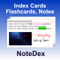 NoteDex: Index Cards and Flashcards
