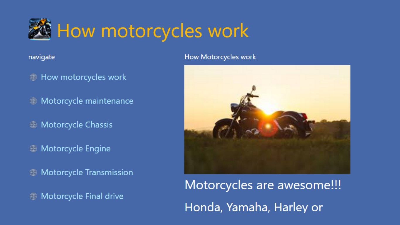 How motorcycles work?