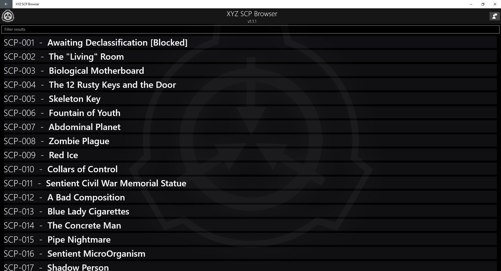XYZ SCP Browser