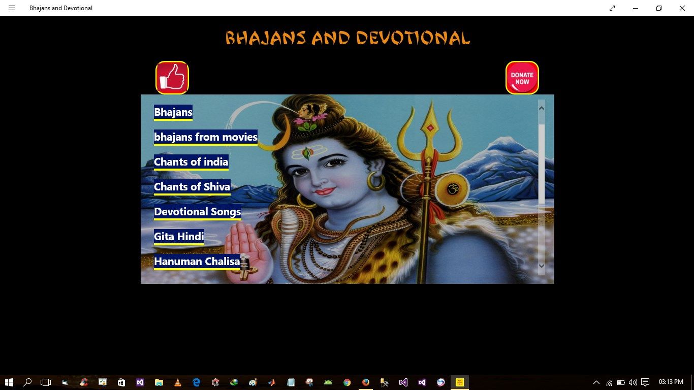 List of all bhajans that will be updated on daily basis.