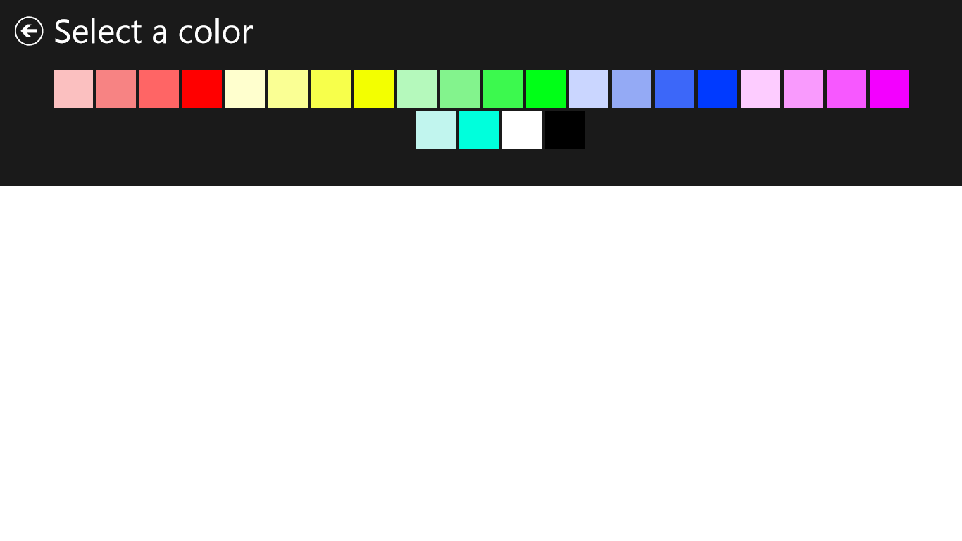 This is the color palette for checking dead pixels