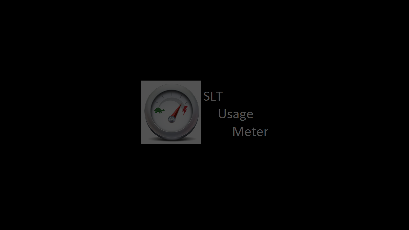 SLT Usage Meter Start Screen