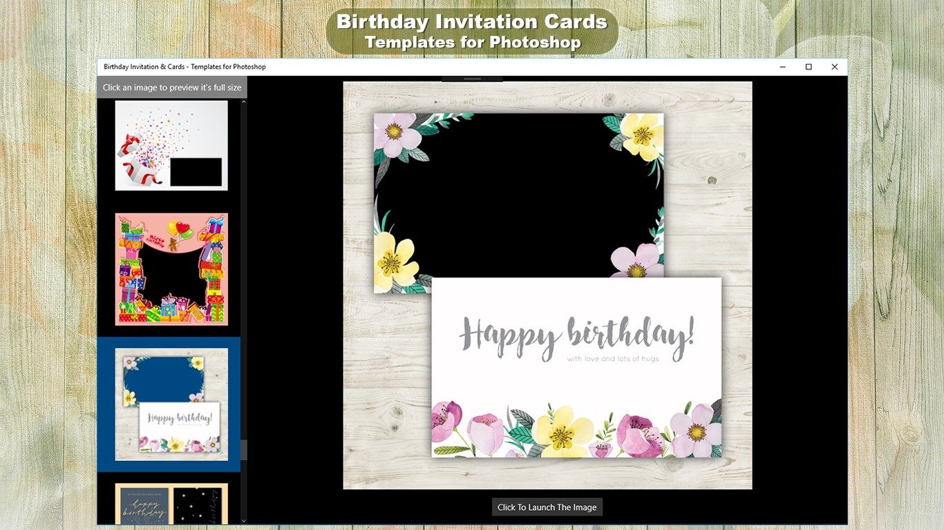 Birthday Invitation & Cards - Templates for Photoshop