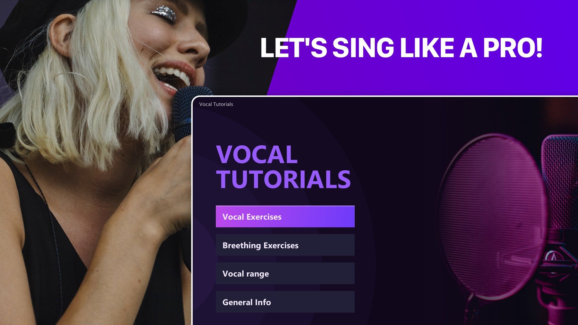 Vocal Tutor - Become a Singer & Song Lyrics