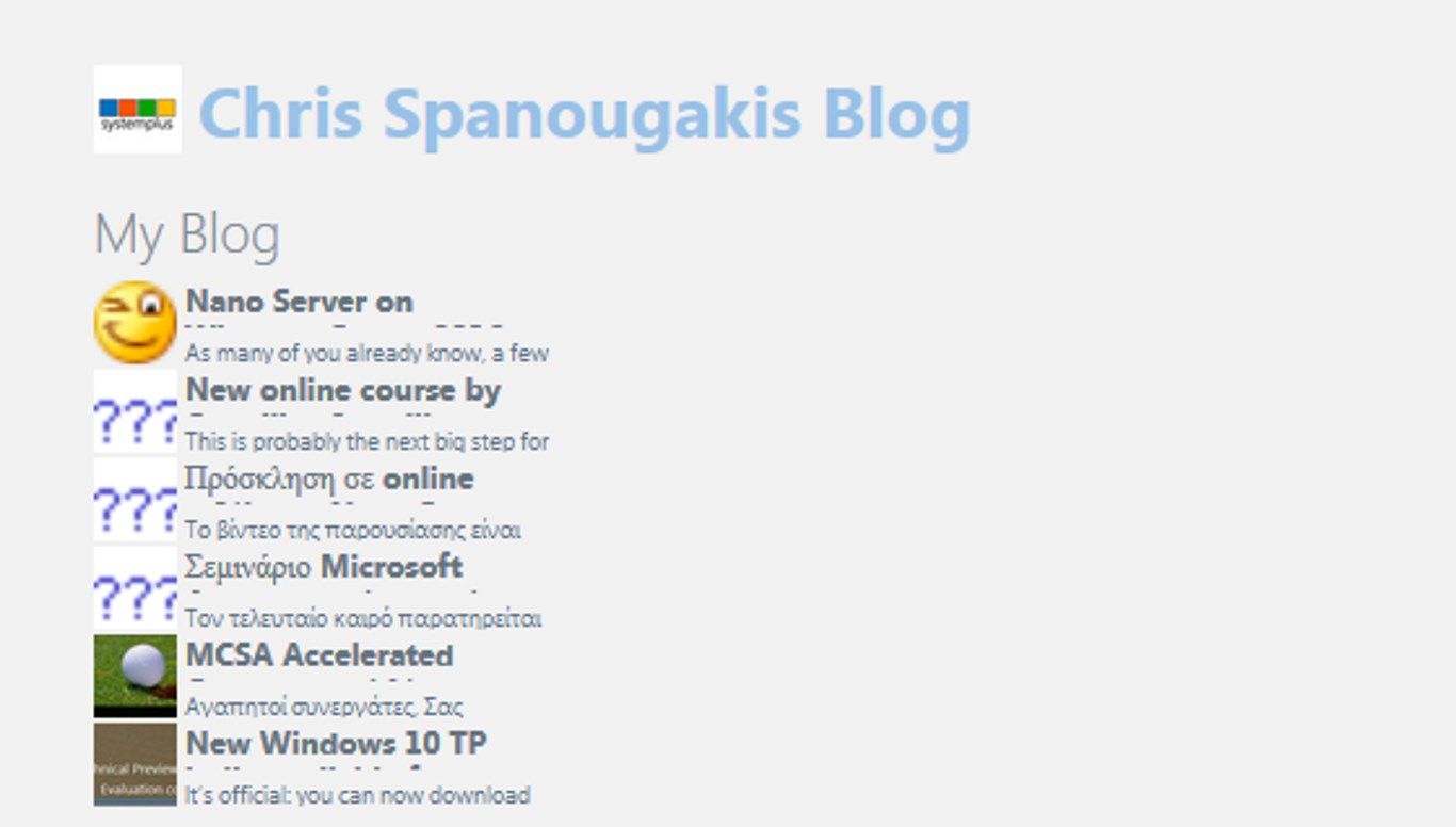 Chris Spanougakis Blog