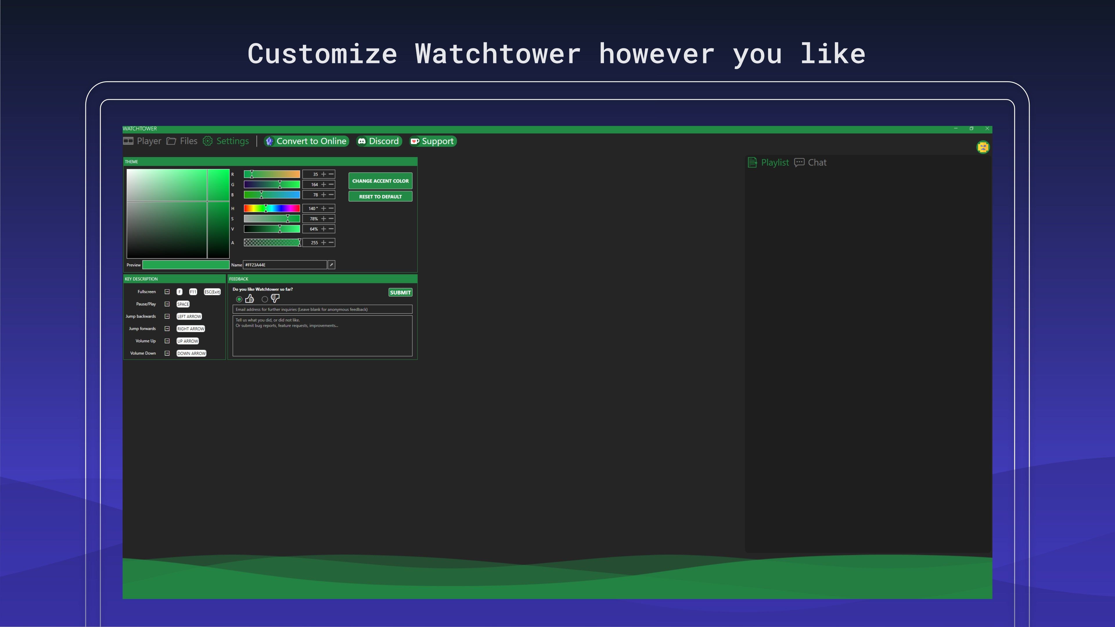 Customize Watchtower however you like