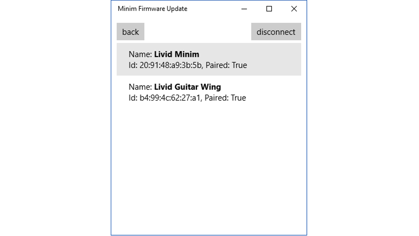 Minim Firmware Update