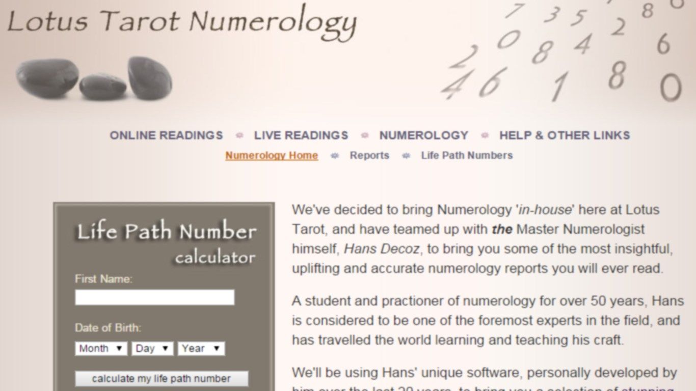 Free numerology reading (as many readings as you like)
