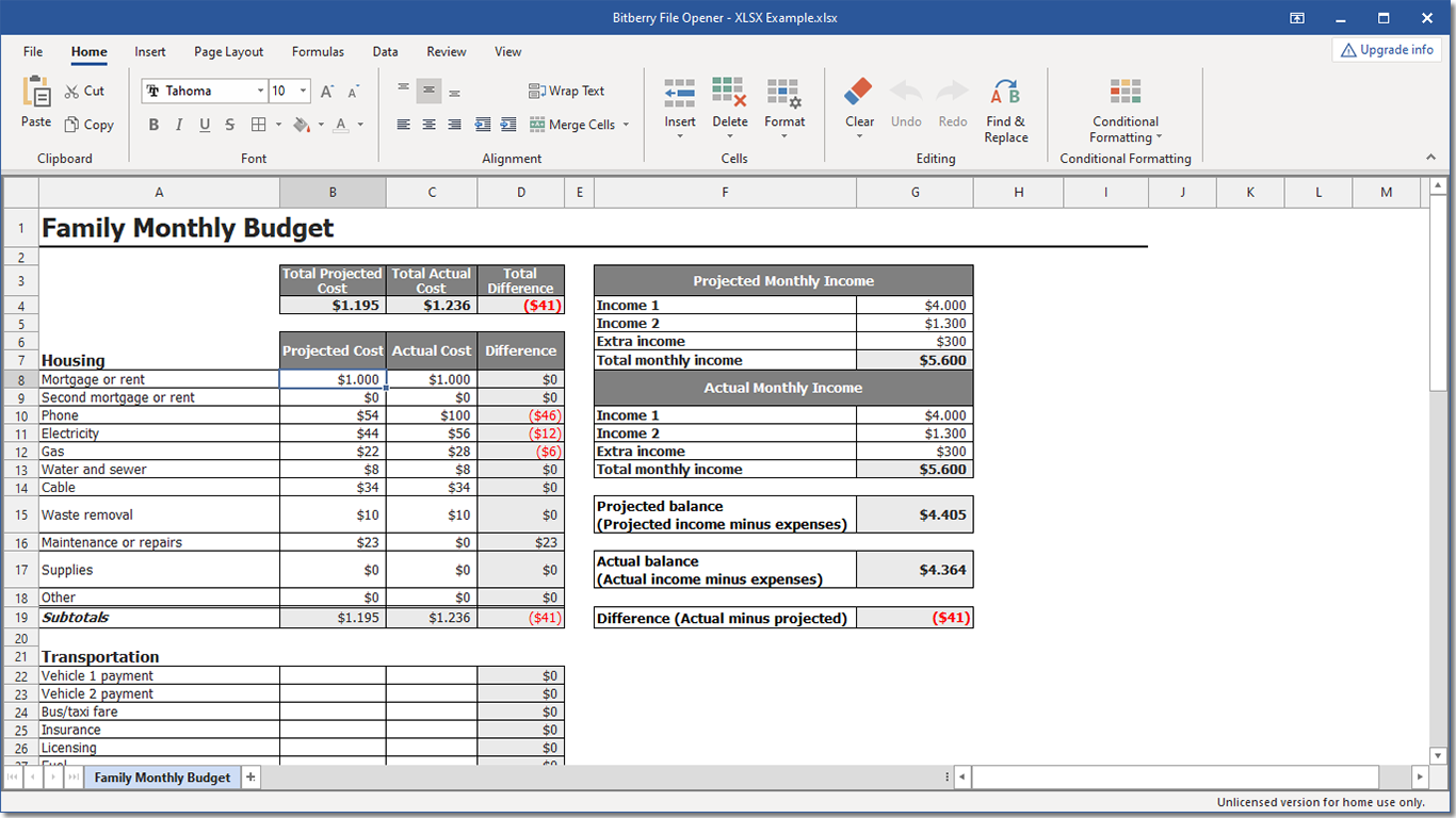 View, edit, and print Microsoft Excel spreadsheets. Microsoft Office/Excel is NOT required.