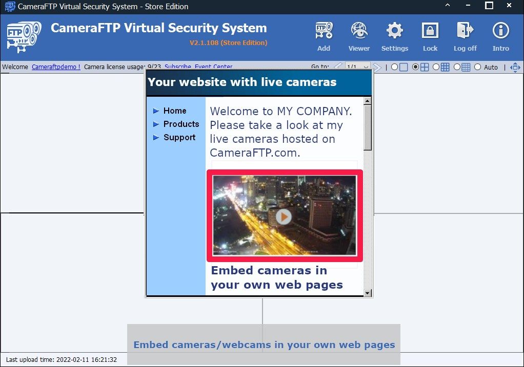 Embed cameras_webcams in your own web pages