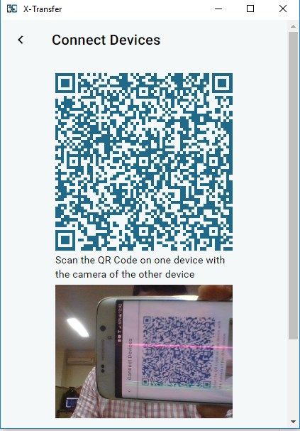 QR Code scanner for Peer connection