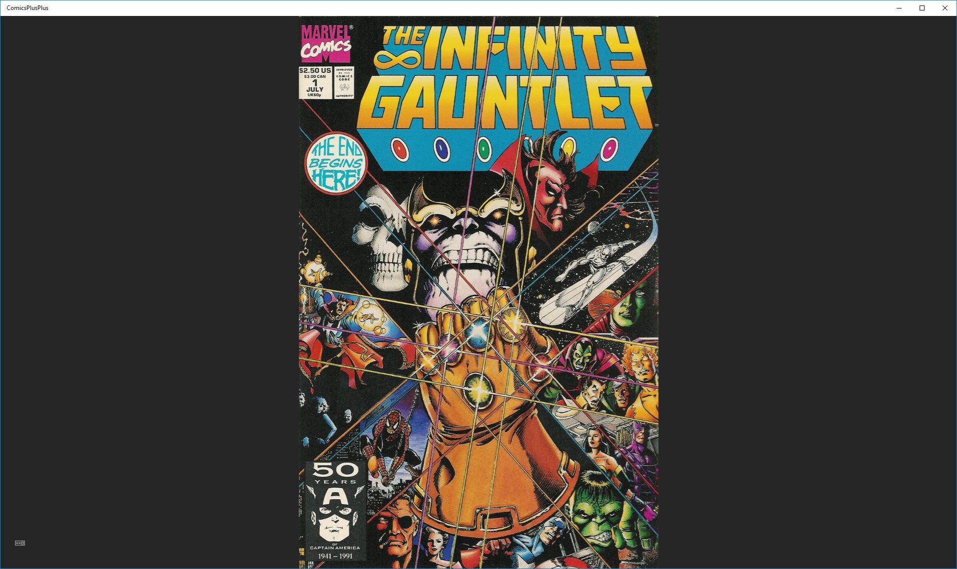 Thanos is boss with his IG when read in Comics++
