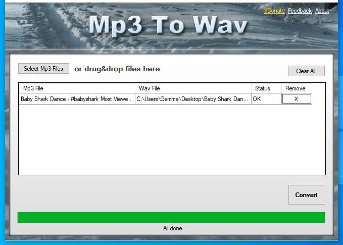 MP3 to WAV Converter App