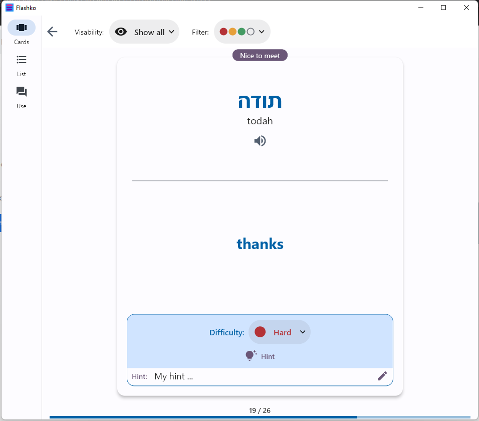 Flashko - Learn Hebrew